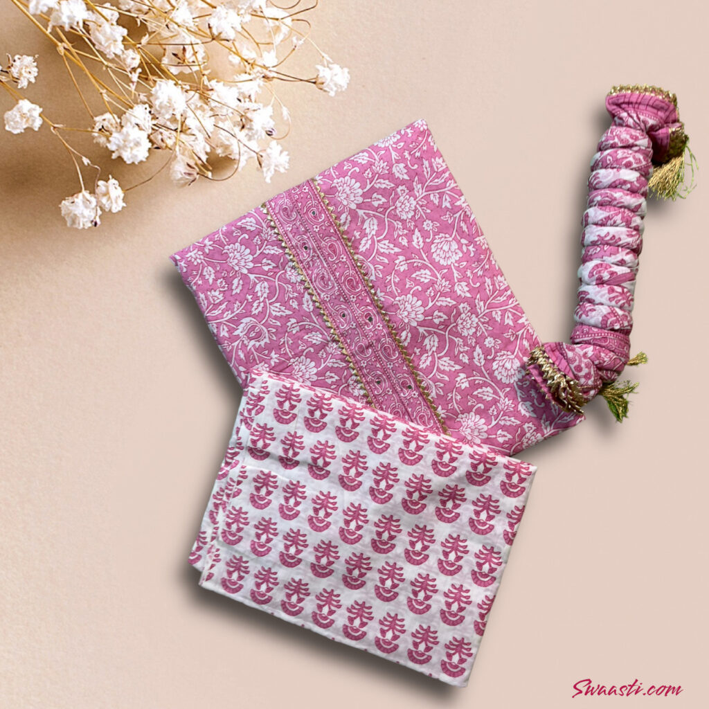 Sakura Cotton Fabric Suit